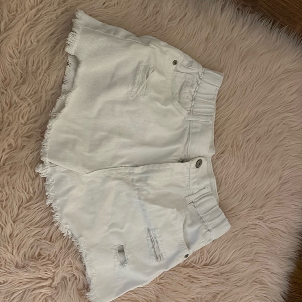 Women’s White Jean Shorts